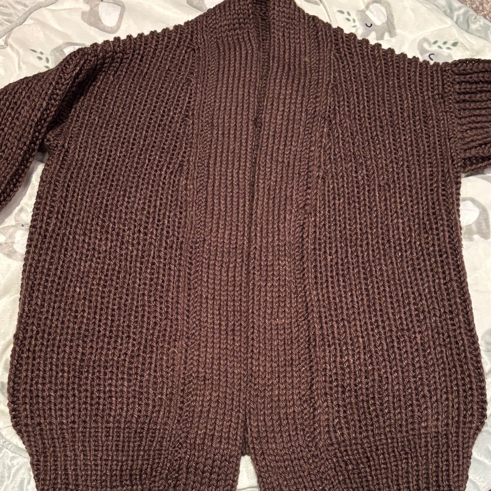 Cozy Brown Knit Cardigan